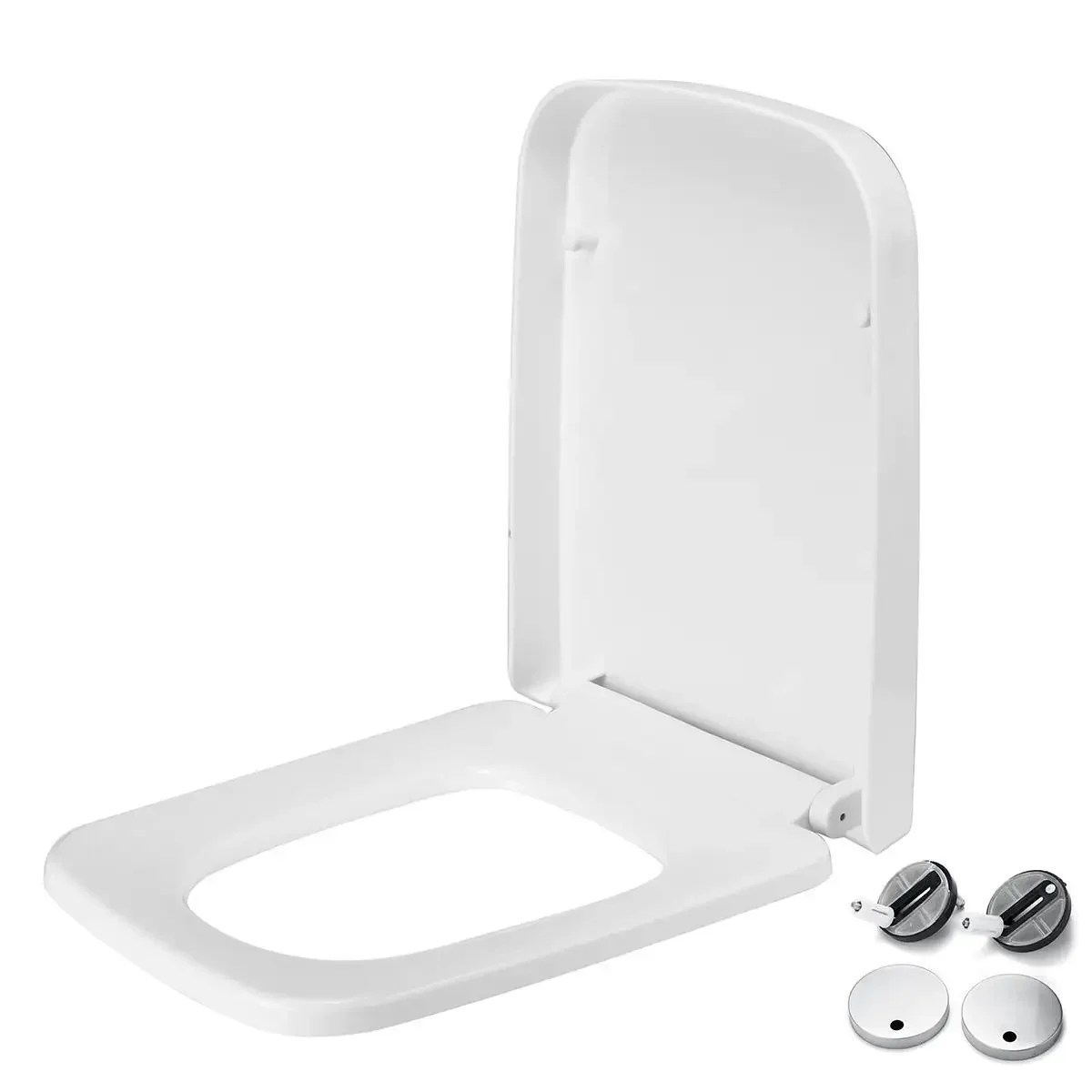 PP Universal Slow-Close Toilet Seat Lid Cover Set Thicken Replacement Antibacterial Square Round Toilet Seats toilet seat cover