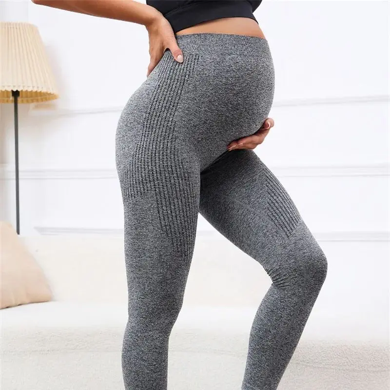 Elastic High Waist Maternity Leggings Long Pants Skinny For Pregnant Women Belly Support Body Shaper Sports Gym Fitness Trousers