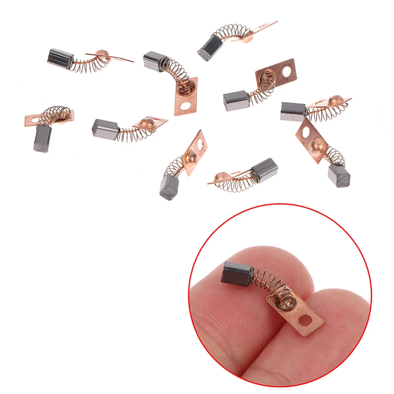 10pcs Electric Motor Carbon Brushes Replace Dental Grinding Machine Micromotor Handpiece 3X3X4.5MM carbon brush