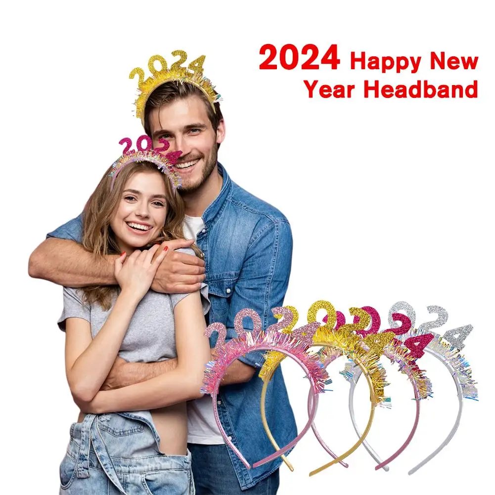 

Ободок для волос с надписью «Happy New Year», модель F6X1 для мужчин и женщин