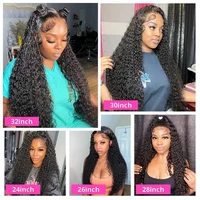 Perruques en cheveux humains naturels noirs Jerry Curly 13x6 13x4 HD Lace Frontal Wigs Brésiliennes 5x7 pour femmes noires pré-épilées 5