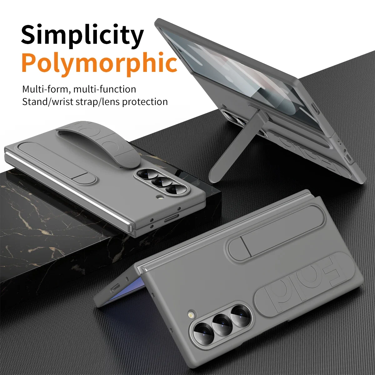 Luxury Phone Case with Bracket and Glass Film – Enhanced Protection with Silicone Grip