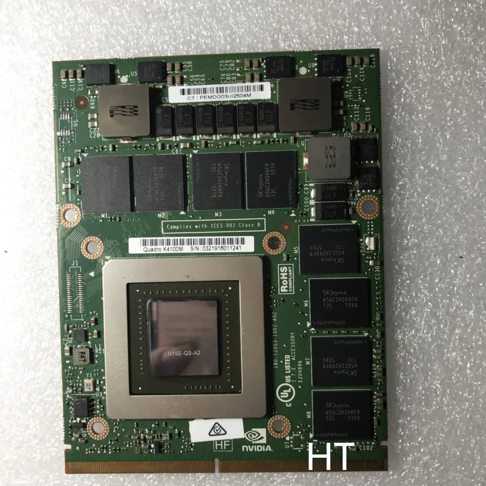 Видеокарта Test ok Quadro k4100 k4100m GDDR5 4 Гб для A1312 Dell M6700 M6800 HP 8740 Вт 8760 Вт