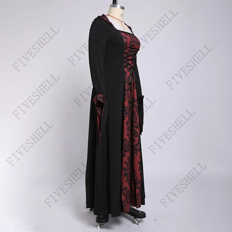 2023 Renaissance Court Women Costume Medieval Maiden Fancy Halloween Cosplay Flare Sleeve Victorian Dress Vampire Wizard Costume