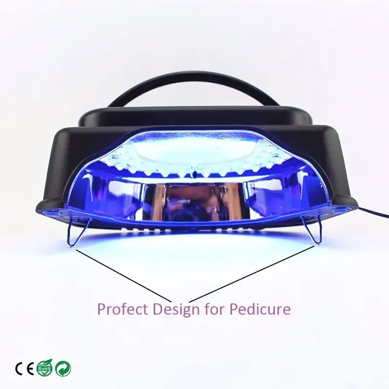 I Believe Rechargeable Nail Lamp 64W Portable Cordless LED UV Manicure Light Stainless Steel Polish Dryer With Handle 4