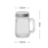 35ml Portable Mini Mason Jar with Handle Leakproof Glass Water Bottle for Milk Cold Brew Coffee Crystal Wine Whisky Glass 2