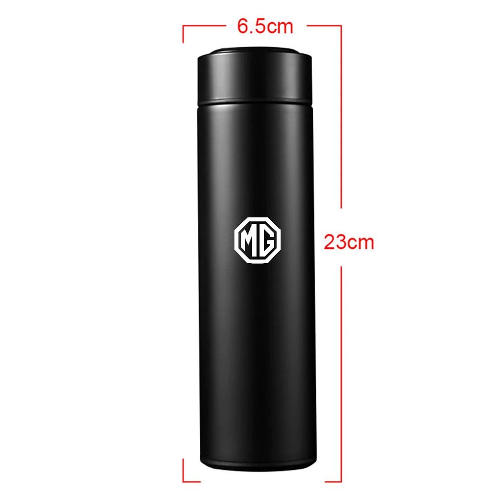 Car 500ml Smart Thermo Mug Drink Flask Temperature Display For MG ZS 5 7 6 Cyberster MG4 EV ES5 HS ONE GT GS MG3 EZS 3SW Scorpio