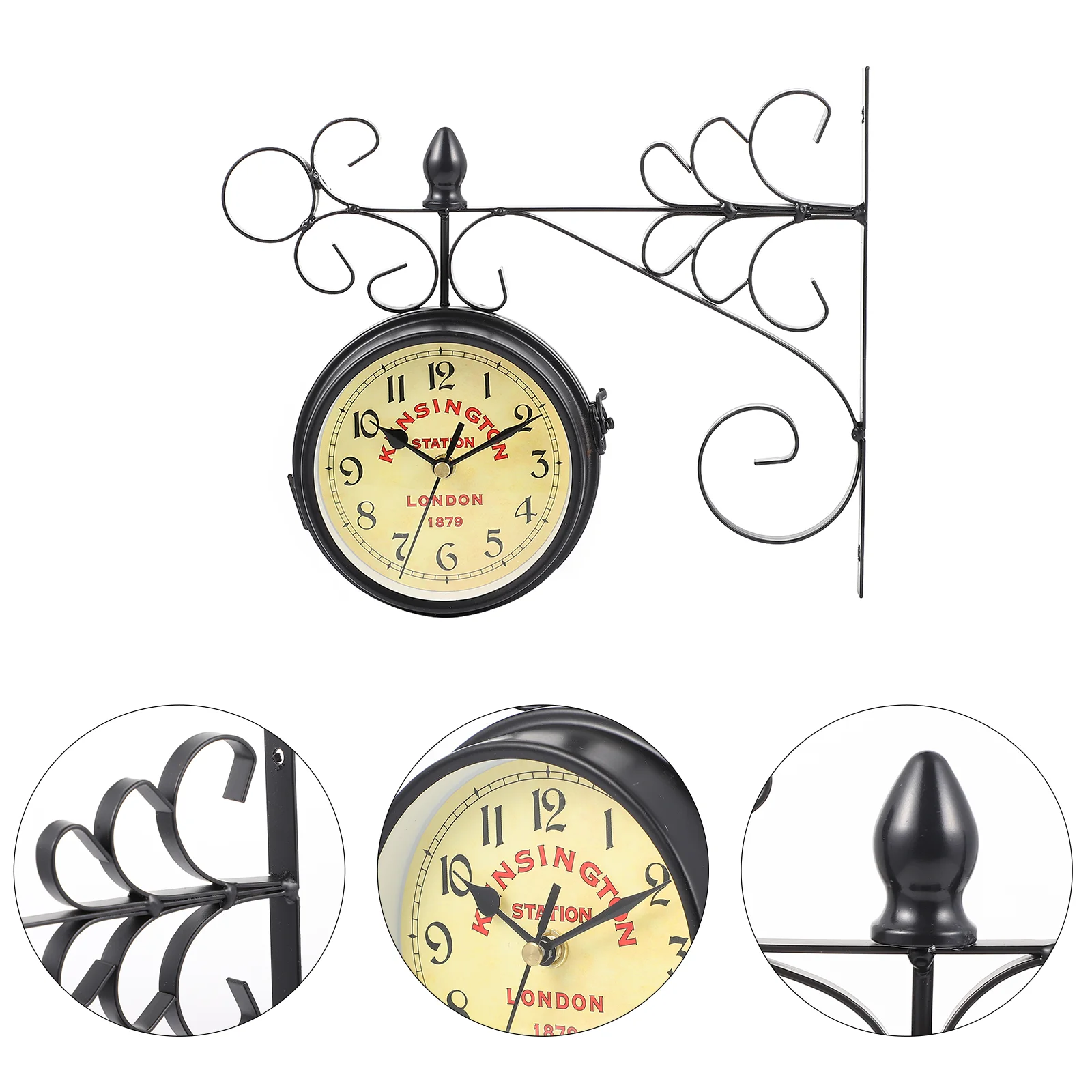 

Decorative Silent Wall Clock Vintage Home Living Room Hanging Wall Clock