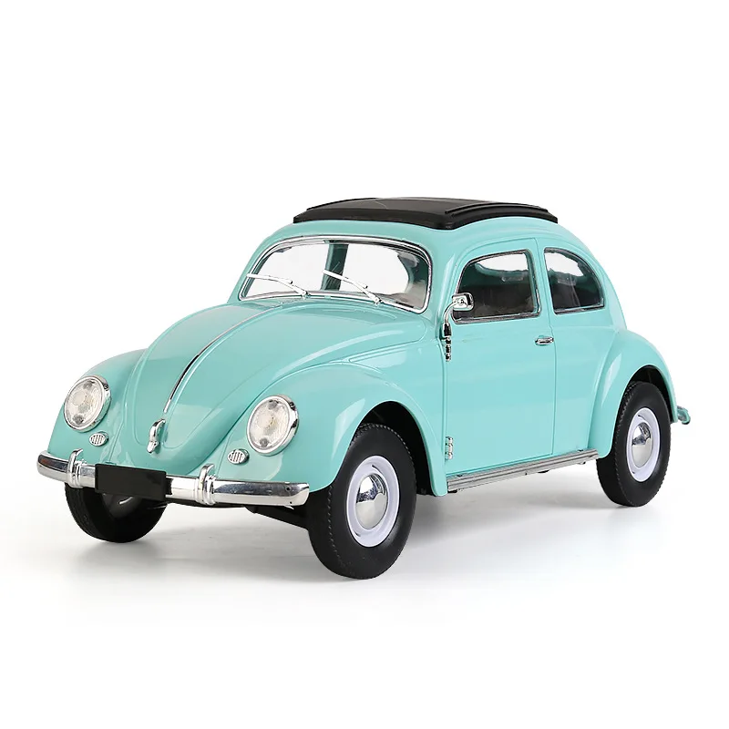New WPL Delin D62 Mini 2.4GHZ 1/16 RTR RC Retro Simulation Beetle Model LED High Beam Remote Control Car Children's Toy Gift 6