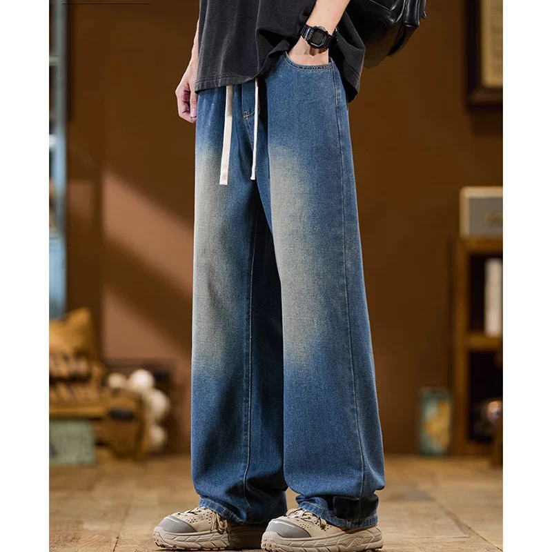 الرجال جديد فضفاض الجينز موضة Y2K شارع العليا الرج...