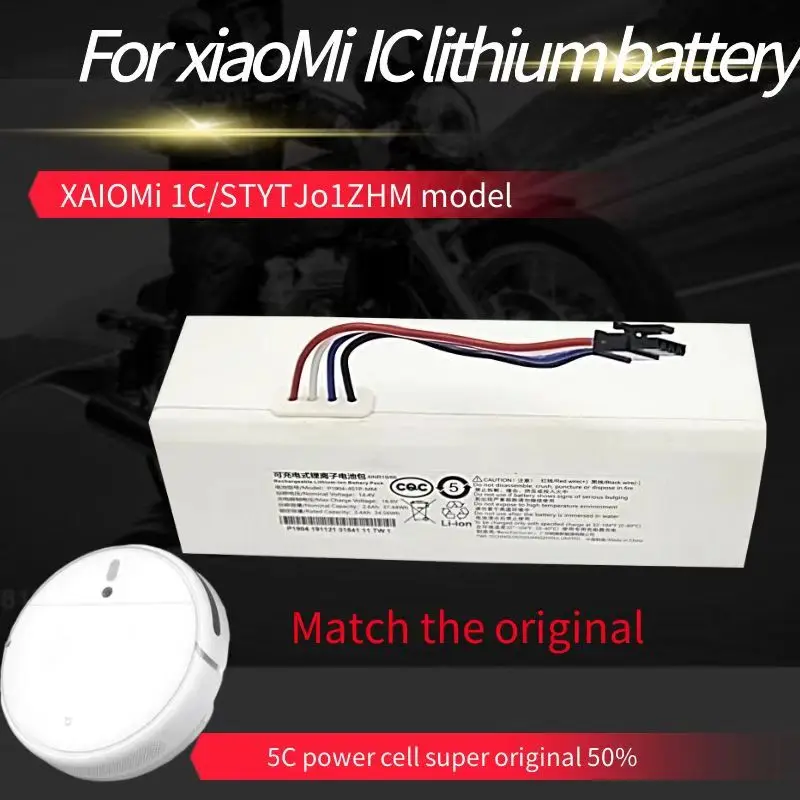 Power Tool Battery Rechargeable Battery Vacuum Cleaner Battery Battery Replacement 14.4V 5600mAh For Xiaomi Mijia 1C STYTJ01ZHM Robot Vacuum Mop Cleaner