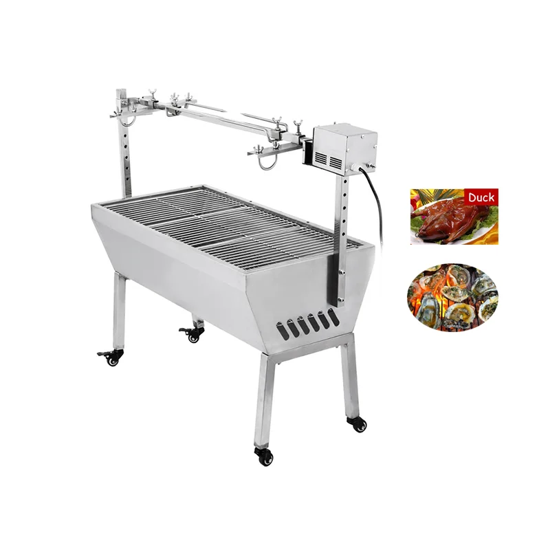 

Commercial chicken grill machine rotisserie large charcoal BBQ