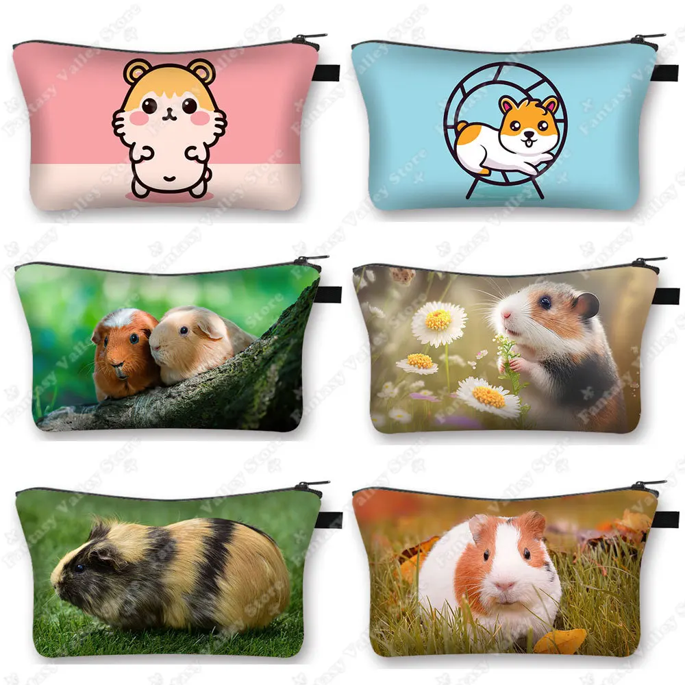Charming Pet Print Cosmetic Case - Makeup Bag and Beauty Organizer Zipper Pouch
