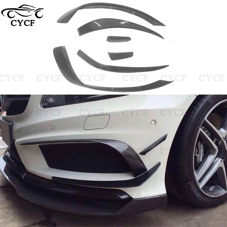 

Передний ветровой нож из углеродного волокна для Mercedes Benz A Class W176 2013-2015, Накладка для отделки автомобиля, комплект для модернизации кузова