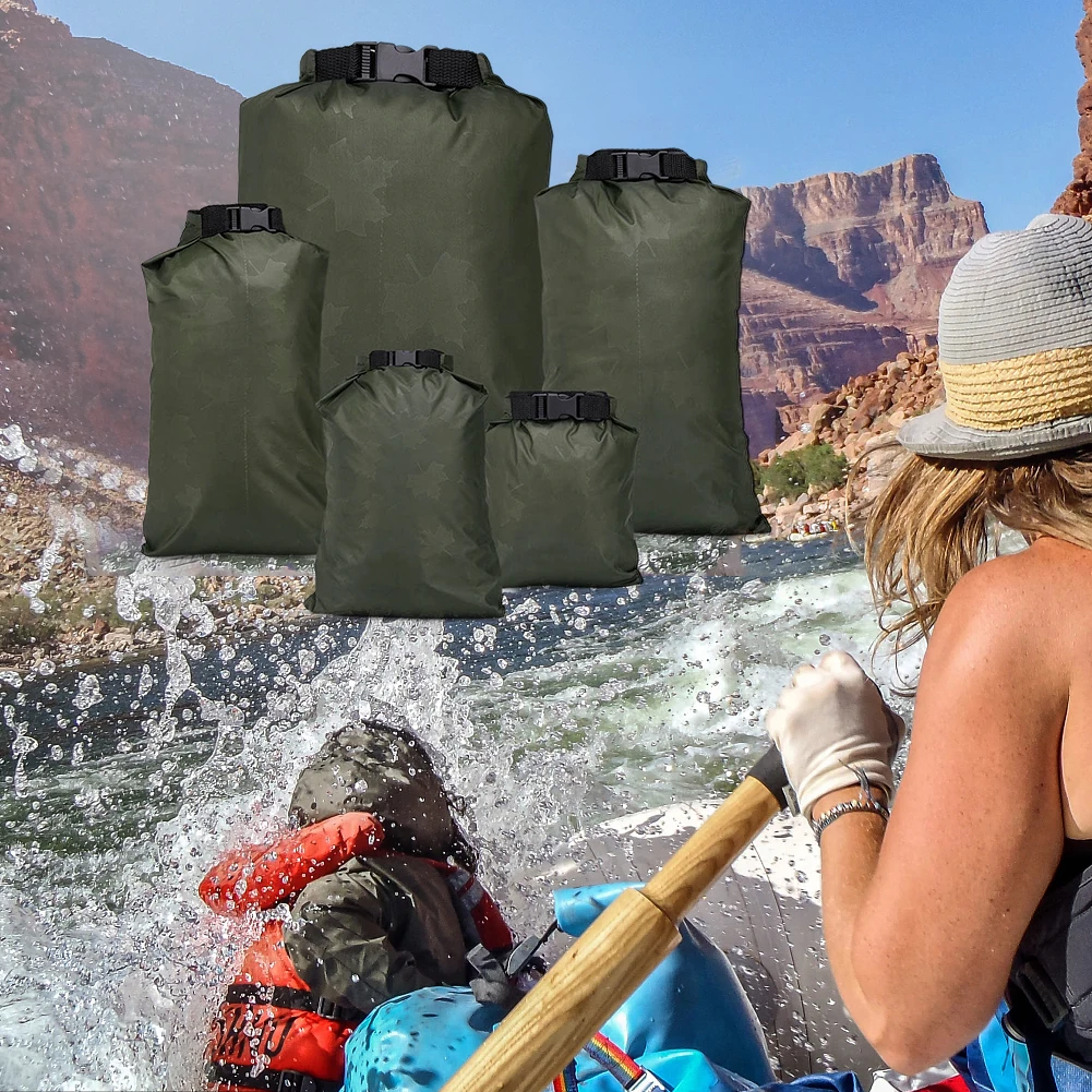 1/5pcs Waterproof Dry Bag For Camping Drifting Hiking Swimming Rafting Kayaking River Trekking Bags Outdoor Storage Pack Sack