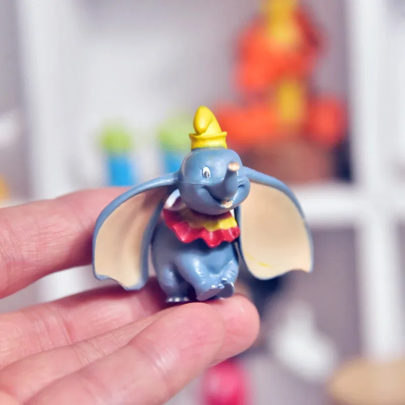 

12PCS 4.2cm Original Bulk Disney Dumbo Cute Cartoon Doll Model Placements Toy Doll DIY
