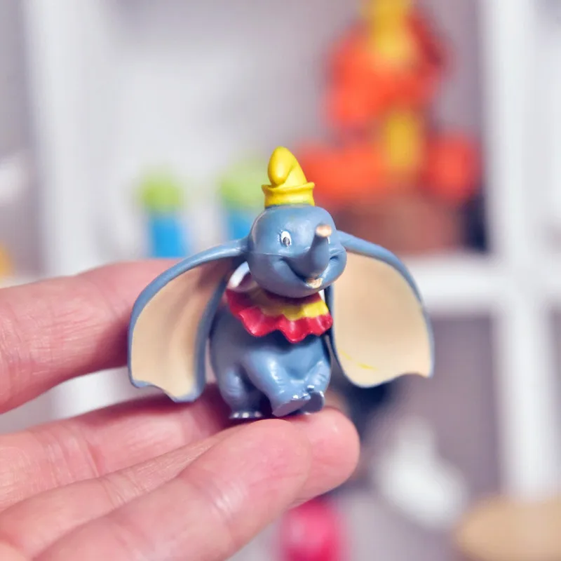 

Оригинальная мультяшная кукла Дамбо Disney, 4,2 см, 12 шт.