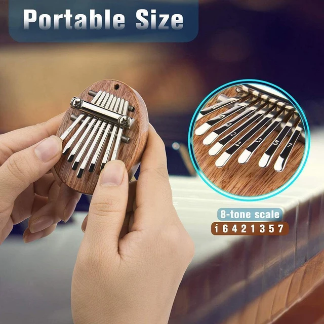 Mini Kalimba 8 Keys Thumb Piano Great Sound Finger Toy Wooden