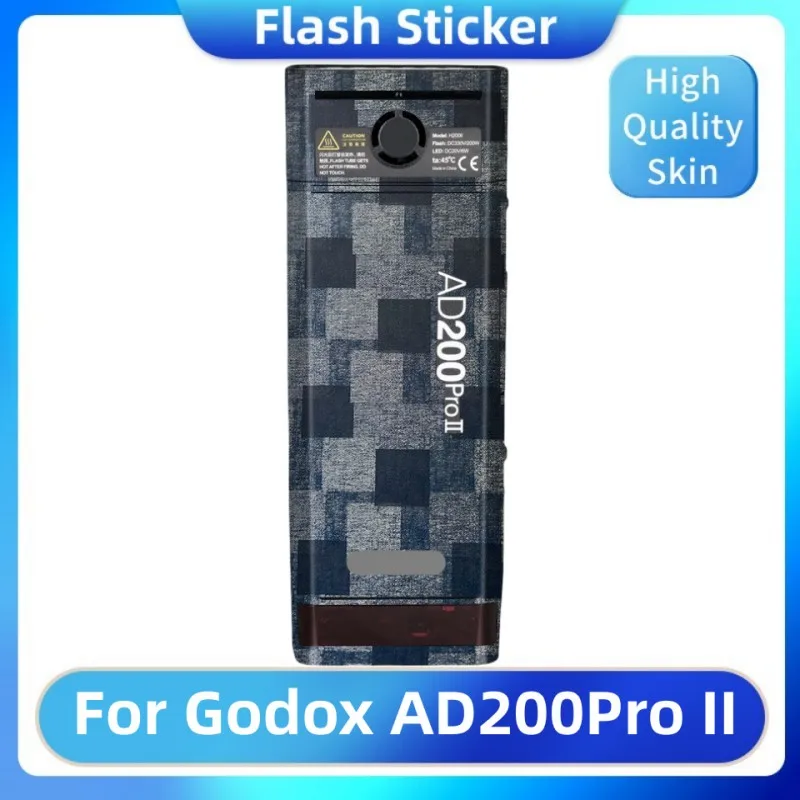 Godox용 스피드 라이트 데칼 스킨, AD200 프로 II 랩 커버, 플래시 스티..