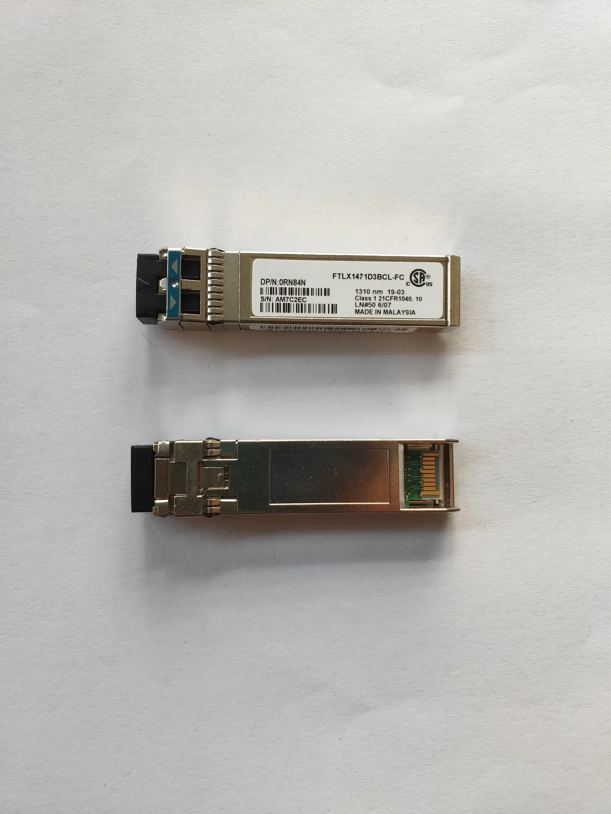 

1PCS Del/Sfp 10g 10KM/0RN84N/FTLX1471D3BCL-FC/LR 10gb 10KM Sfp 1310nm Switch Module/Fiber Channel Switch