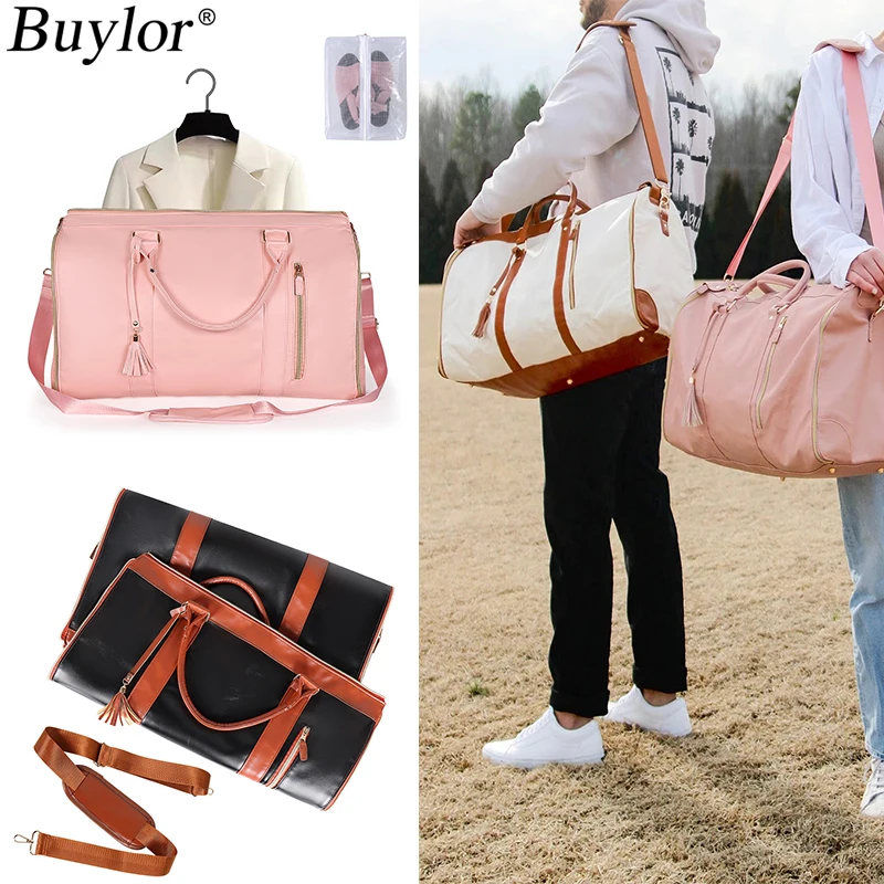 Buylor Foldable Suitbag Waterproof Clothes Totes Large Capacity Travel Duffle Bags Women's Handbag Outdoor Fitness Bags Gym Bag travel bags duffel bag leisure bag