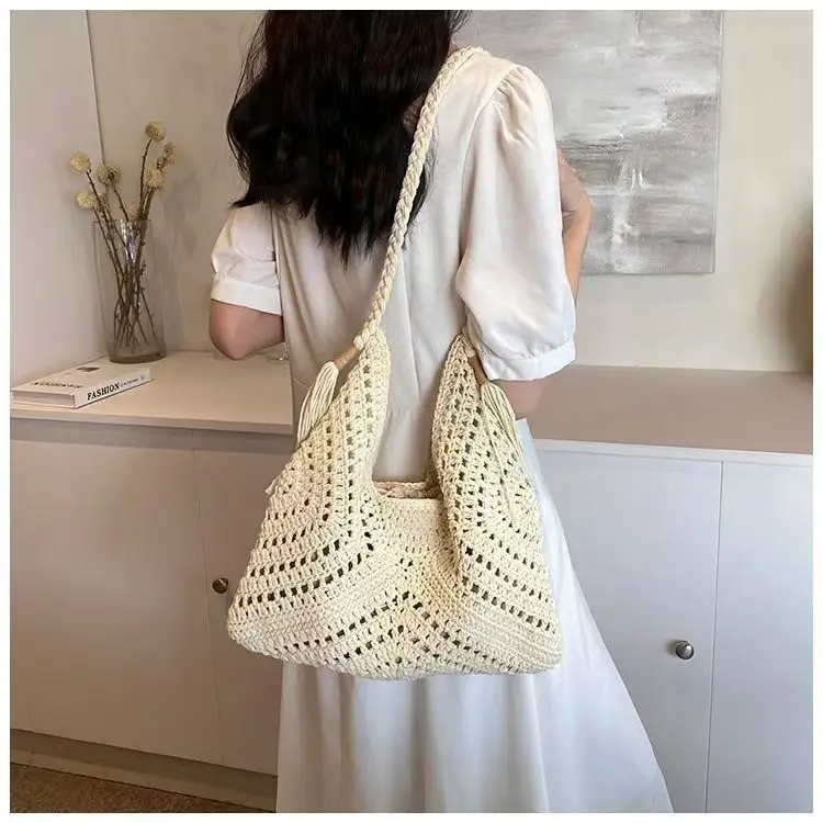 Lässige Strick-tragetasche Für Damen Große Schultertasche Sommer_voghion.com