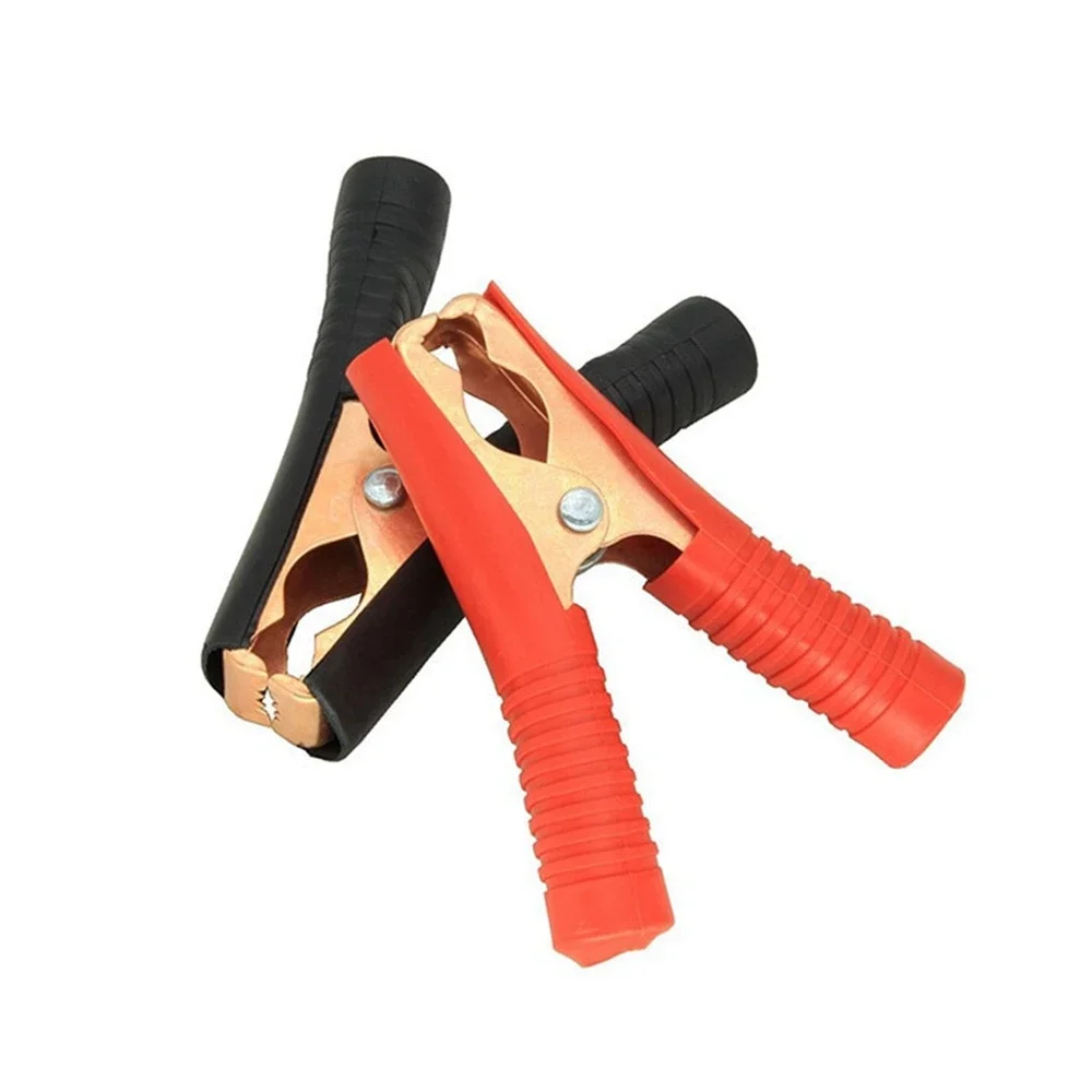 

2PCS 100A Small Cable Battery Alligator Clips Hot Copper-Plated All-Inclusive Black And Red Spring Car Crocodile Clamps