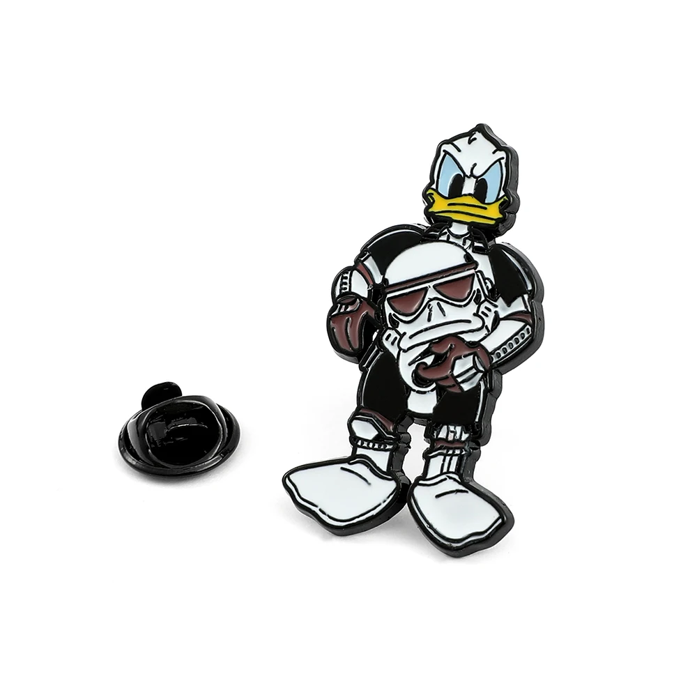Disney Donald Duck Creatività Spilla Cosplay Star Wars Stormtrooper Smalto Distintivo Gioielli Per Zaino Abbigliamento Spille Accessori