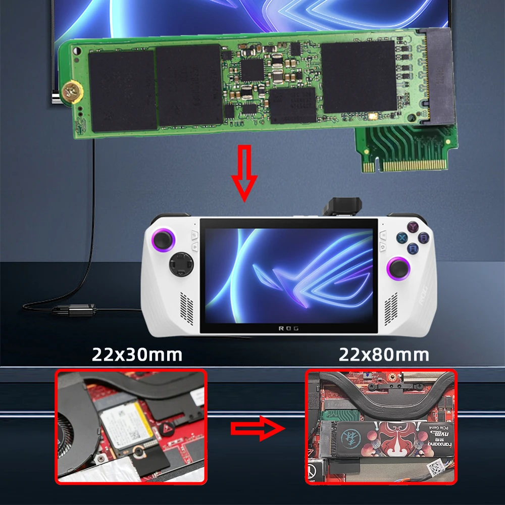 NVME M-Ű  ޱ SSD ׷̵ ͽټ , ROG ٸ ̹ ȣȯ, Chenyang M.2 22x30mm  22x80mm