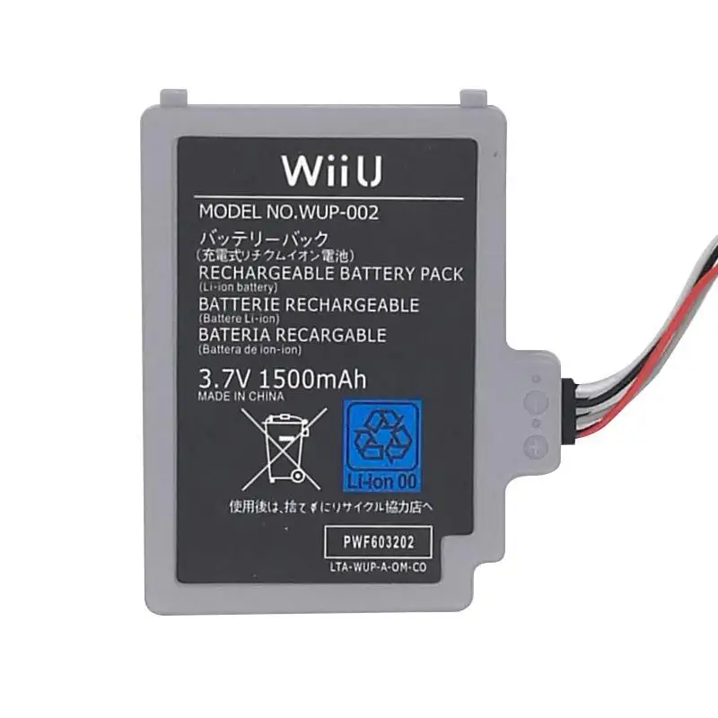 

3.7V 1500mah Rechargeable Li-ion Battery Pack WUP-002 for Nintendo Wii U Gamepad Controller Replacement Joystick Batteries