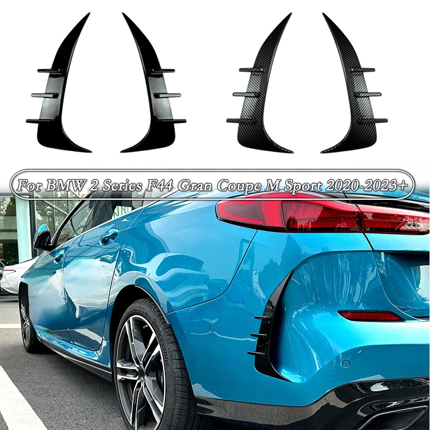 

For BMW 2 Series F44 Gran Coupe M Sport 2020-2023+ Rear Bumper Splitter Lip Body Kit Spoiler Air Vent Cover Canard ABS Sticker