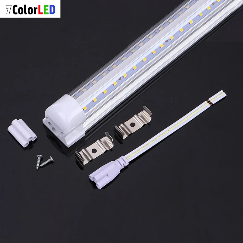 10pcs/lot 4ft 1200mm 40w AC85-265V input Led Fluorescent lamp For Home Lighting T8 integrated v shape led tube