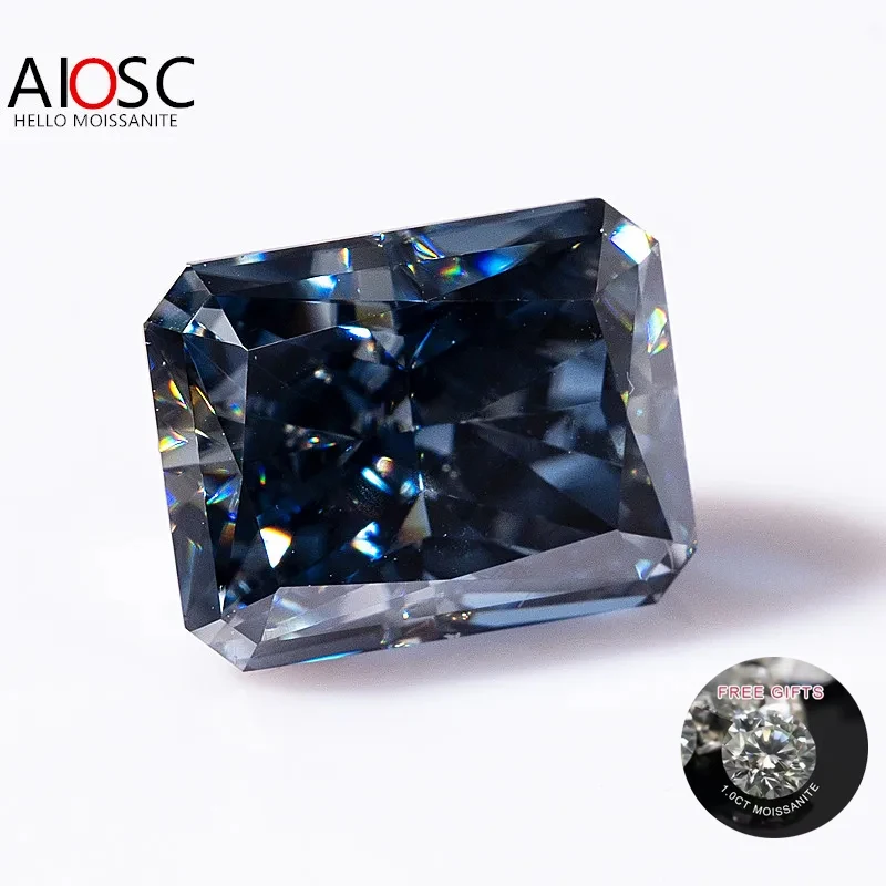 

AIOSC блестящие свободные бриллианты 0,5 ~ карат, яркие синие драгоценные камни с сертификатом GRA, оптовая продажа с завода, тестер алмазов