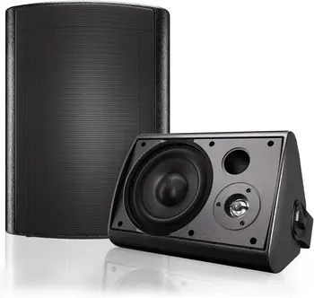 Herdio 6.5" 400 Watt Indoor Outdoor Bluetooth Speakers Wall Mount Speakers Waterproof Weather Resistant for Patio Garage Home 1