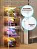 Super Big Transparent Storage box Blind Box Showcase for fingures organizes Acrylic Box helmet book showcase display dustproof 5