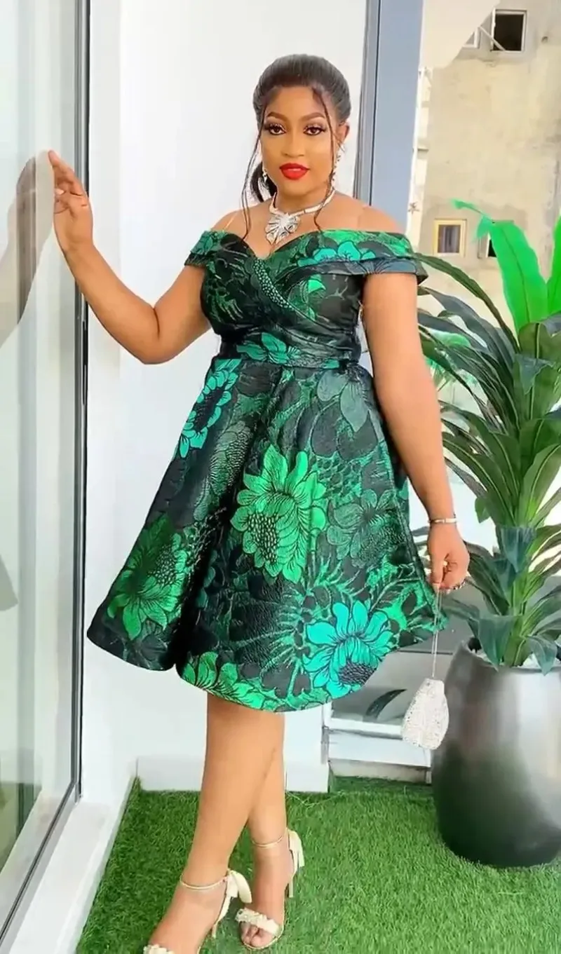 

Summer 2024 Fashion African Print Dresses for Women Sexy African Sleeveless V-neck Party Evening Dress Dashiki Africa Clothing