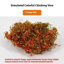Artificial Miniature Greenery Kit for DIY Model Landscaping and Crafts (Orange)