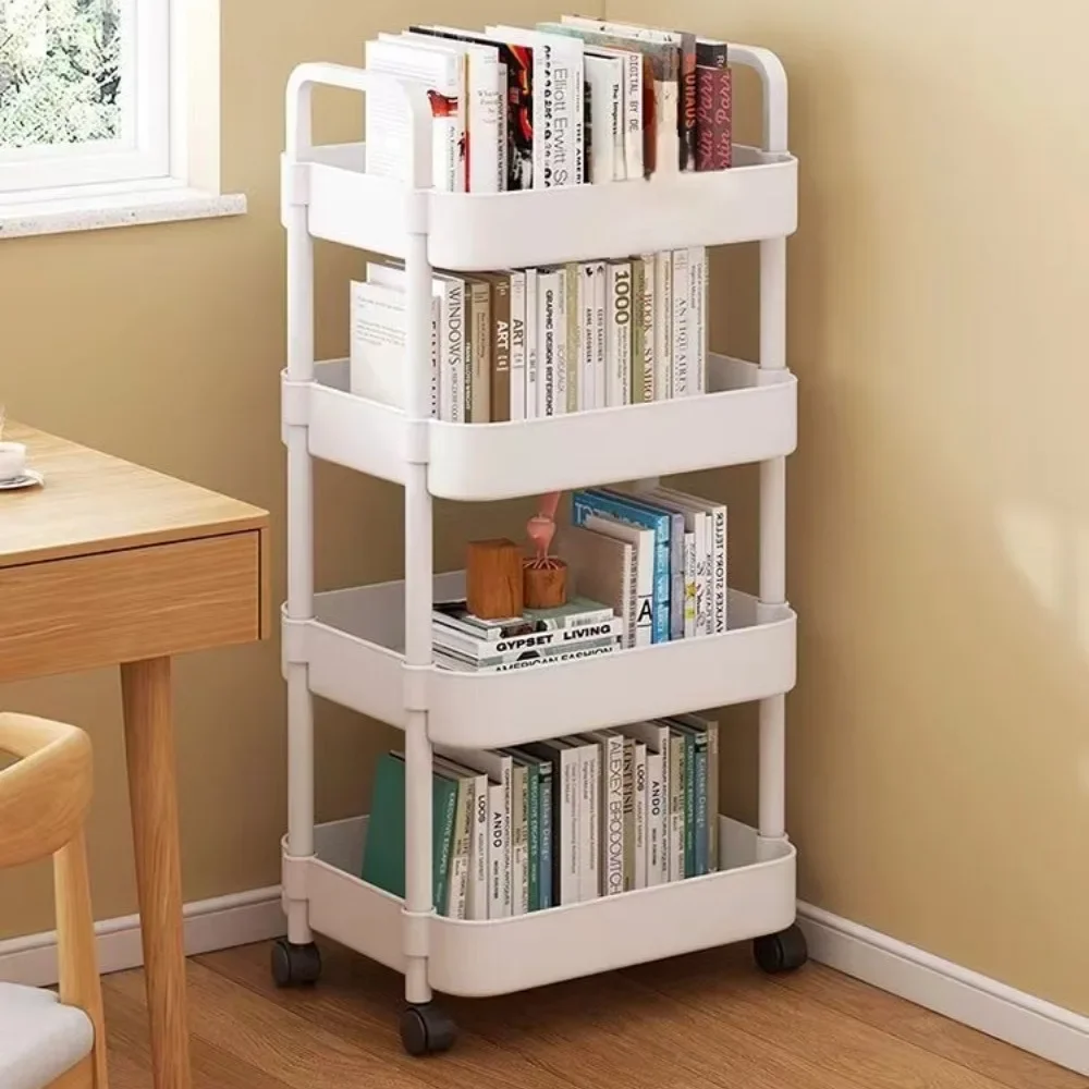 Storage rack Household Multi-layer Small Cart Storage Rack Floor To Floor Kitchen Bedroom Bathroom Storage Rack Storage Rack With Wheels