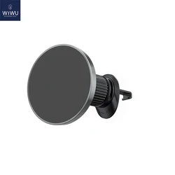 WiWU Premium Universal Car Phone Mount with Metal Hook and Vent Attachment (Black)