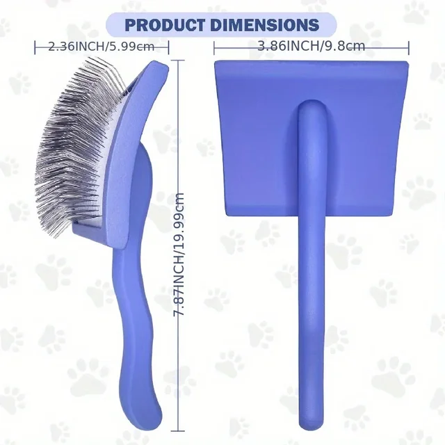1Pc Extra Long Pin Dog Slicker Brush For Grooming Doodle Hair, Shedding Pet Grooming Brush for Cats and Dogs Combs 2