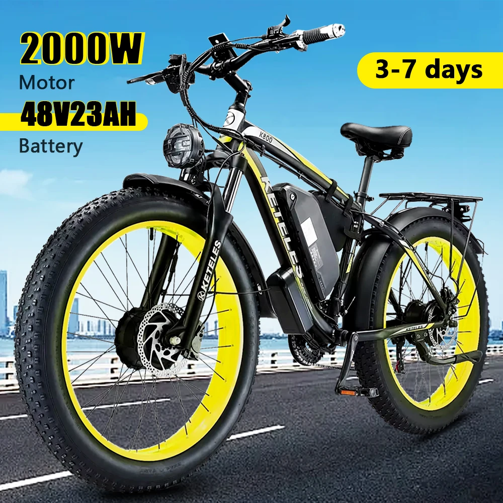 Alibaba Fat Bike 21 Speed 2024 New KETELES K800 Motor Electric