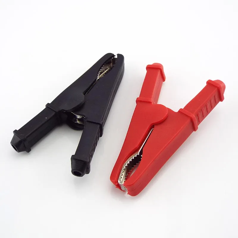 Description Picture 6 of item30mm 30A Alligator Clip Adapter Red Black Car Insulated Crocodile Clips 75mm Battery Test Lead OpeningTest Clamps