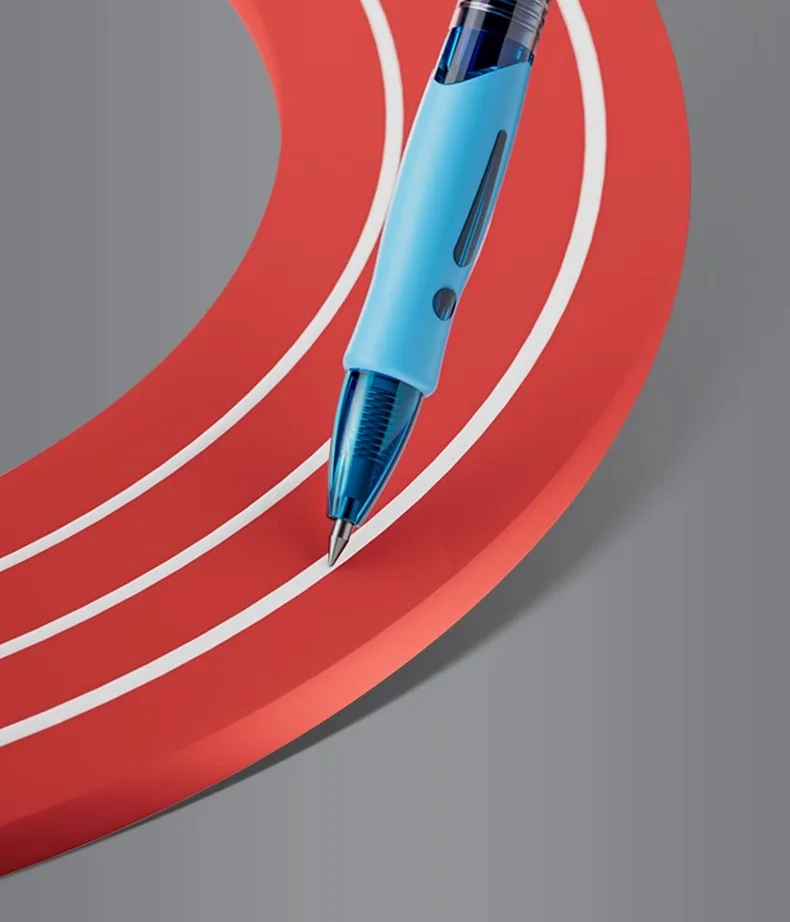 M&G Push-Up-Gelstifte, 0,5 mm, Schwarz/Blau/Rot, weicher Griff, nachfüllbar, geeignet für Studenten und Büromaterial – Detail 9