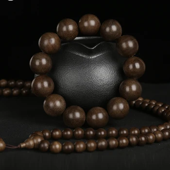 피델리티 베트남 냐짱 아가르우드 팔찌, 남녀공용 기도 구슬 공예 묵주 팔찌, 오리지널 레트로 팔찌, 108 PCs