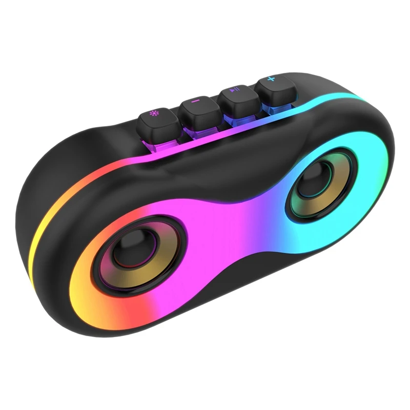 

7WX 2 Беспроводная Bluetooth-колонка, RGB-светодиод, разноцветная стандартная стереосистема, SD-карта, USB, AUX, двойной динамик, мини-сабвуфер, легкая установка