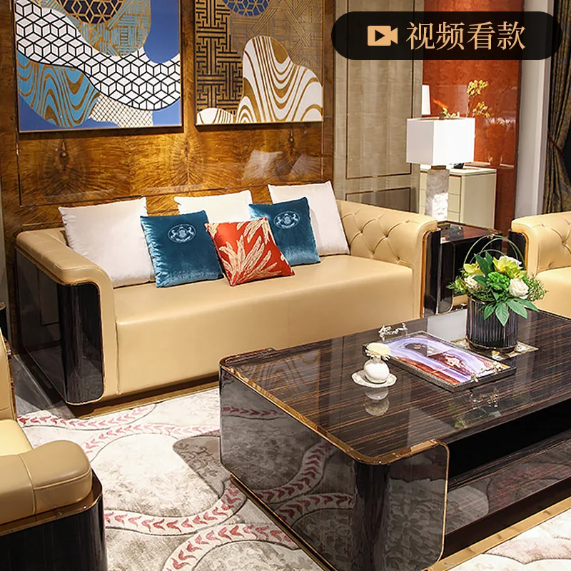 

Итальянский легкий роскошный диван Bentley светильник кожаный светильник, роскошный диван для виллы, первый слой из воловьей кожи, большая мебель для квартиры, гостиной