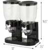 Single/Double Cup Large Capacity Food Storage Container Airtight Dispenser Jar Kitchen Storage Container for Oatmeal and Cereal 6