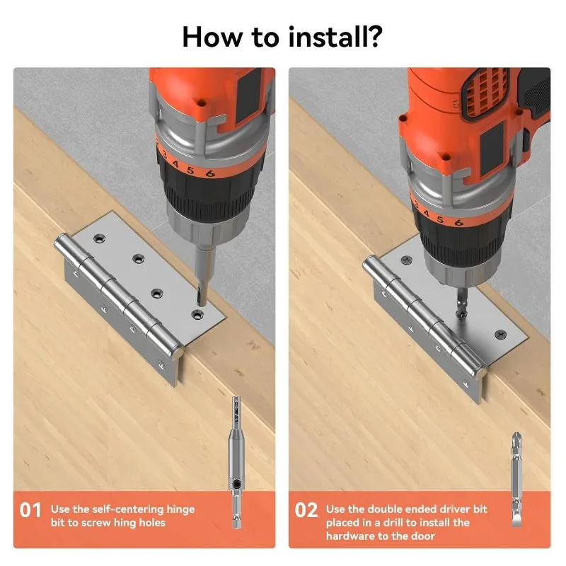 Universal Door Hinge Jig Kit for 3"-5" Hinges Mortiser & Router Template Fits Door Only Excl. Jamb