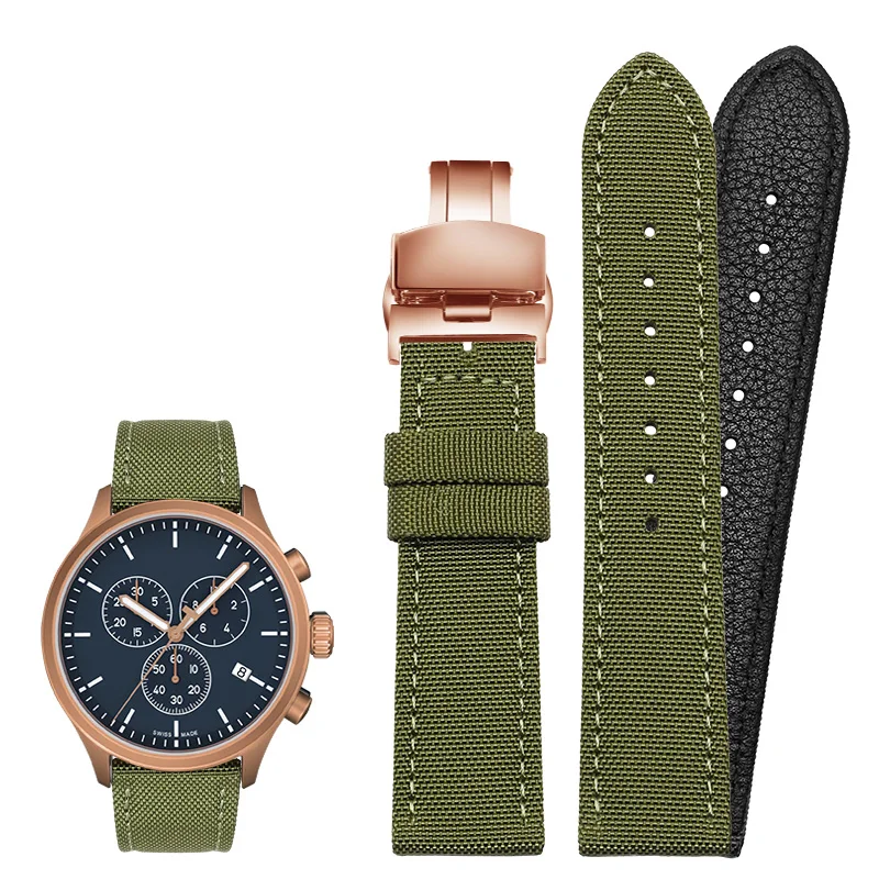 Universal Nylon Canvas Watch Band Bracelet, Men's & Women's Sports Accessory in Multiple Sizes (18mm-24mm)