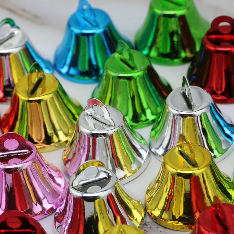 Description Picture 6 of item(20pcs/pack) 25mm Colorful Bell Christmas Tree Pendant Holiday Party Decoration Creative Collar Bell DIY Wind Chime Home